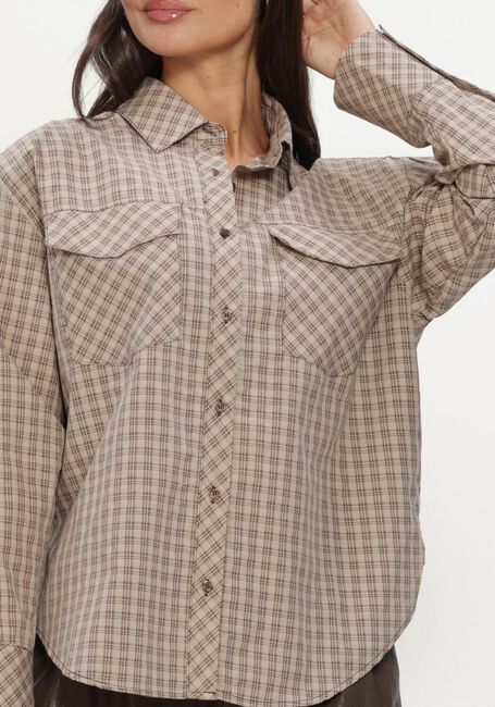 Beige NOTRE-V Blusen NV-ISABE CHECK - large