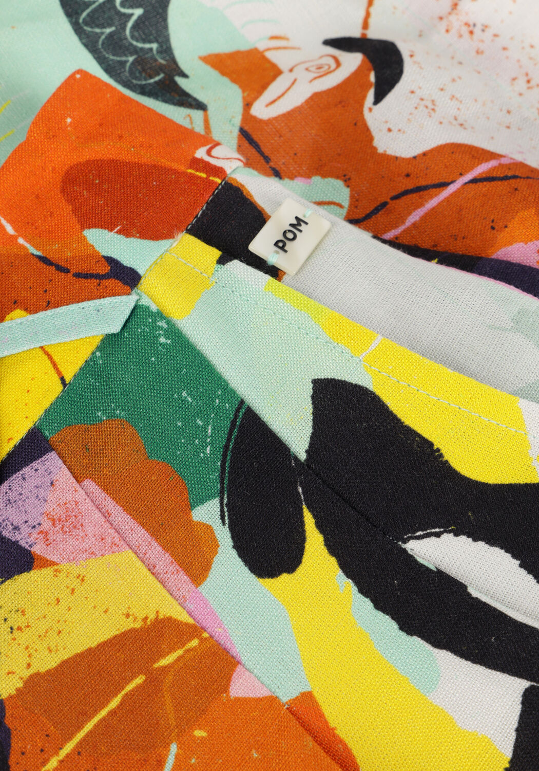 Mehrfarbige/Bunte POM AMSTERDAM Kurze Hose PARADISE LINEN SHORT - large