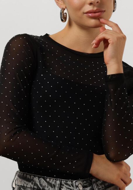 Schwarze CO'COUTURE Top CHRISTAL MESH BLOUSE - large