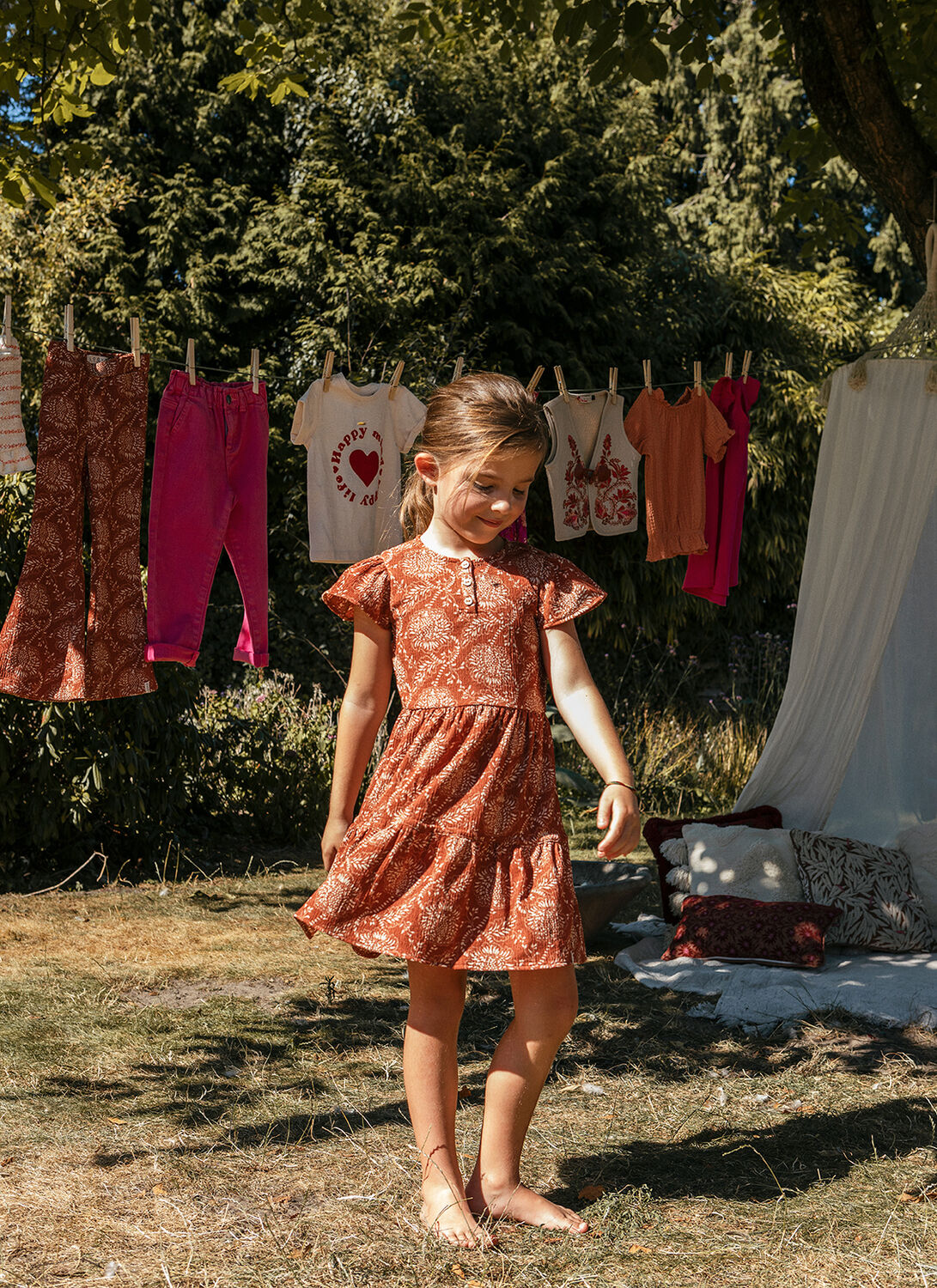 Braune LOOXS Minikleid CRINCKLE DRESS - large