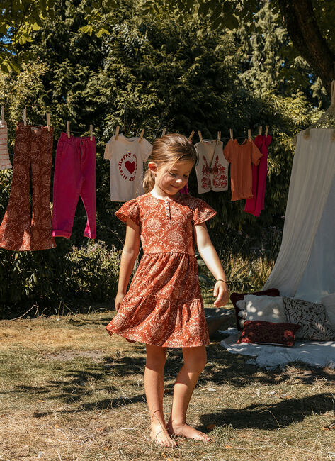 Braune LOOXS Minikleid CRINCKLE DRESS - large