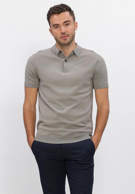 Taupe GENTI Polo-Shirt POLO 2 BUTTON SS 1260 - large