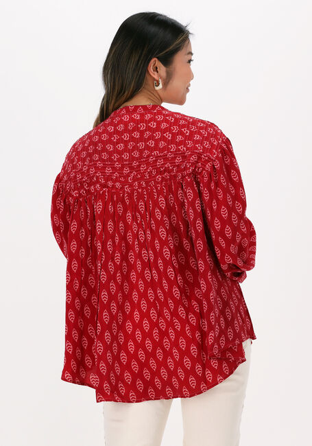 Rote SISSEL EDELBO Blusen DOLLY SILK SHIRT - large