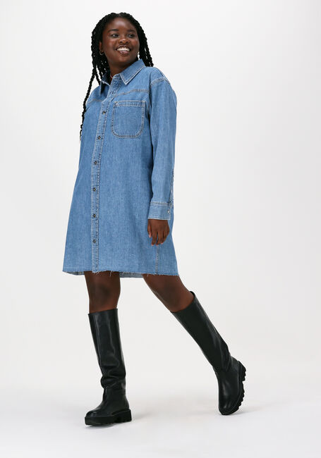 Blaue CALVIN KLEIN Midikleid DAD SHIRT DRESS - large