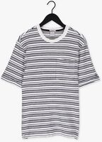Blau/weiß gestreift CAST IRON T-shirt SHORT SLEEVE R-NECK RELAXED FIT BOUCLÉ STRIPE