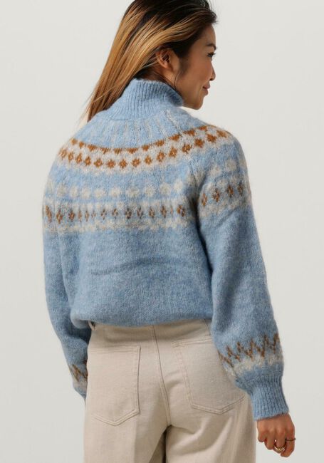 Blaue Y.A.S. Rollkragenpullover YASISTA LS KNIT PULLOVER - large