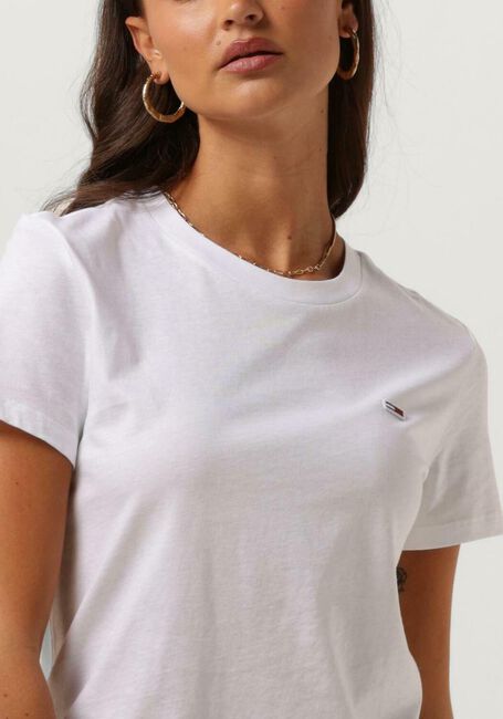 Weiße TOMMY JEANS T-shirt TJW REGULAR JERSEY C NECK - large