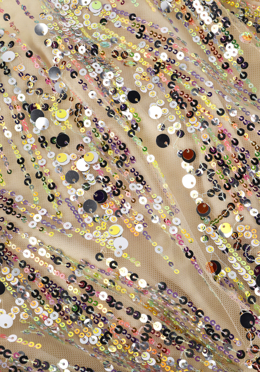 Beige NEO NOIR Blusen MINA MULTI SEQUINS BLOUSE - large