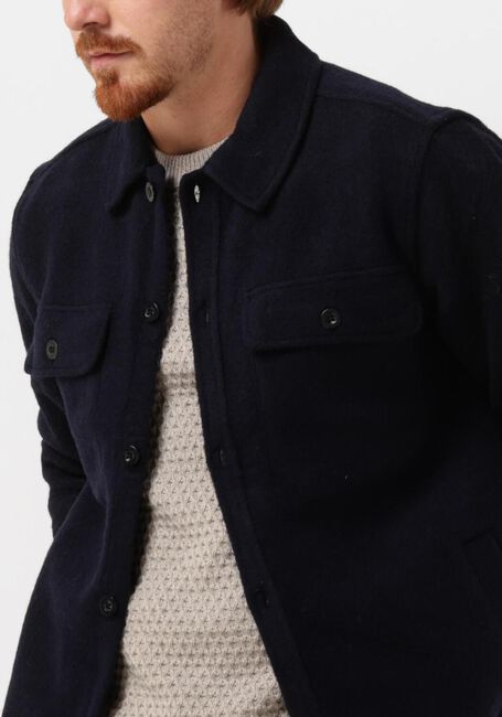 Dunkelblau ANERKJENDT Overshirt AKLION BOILED WOOL OVERSHIRT - large