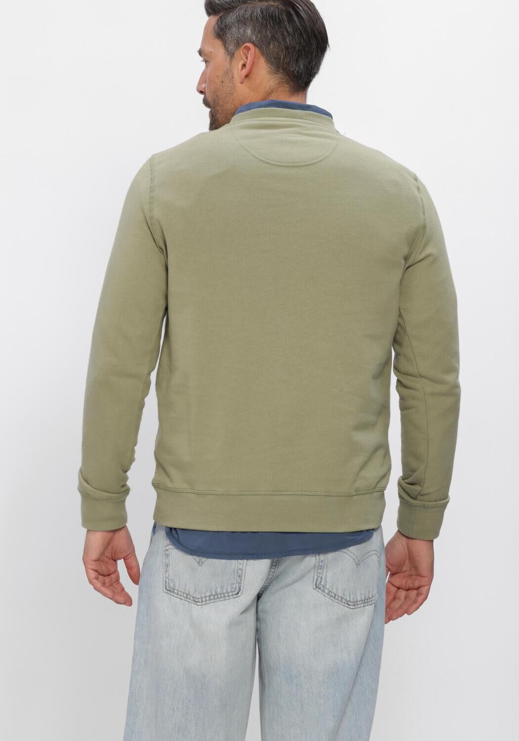 Gr&uuml;ne BARBOUR Sweatshirt PIQUE APPLIQUE CREW - large