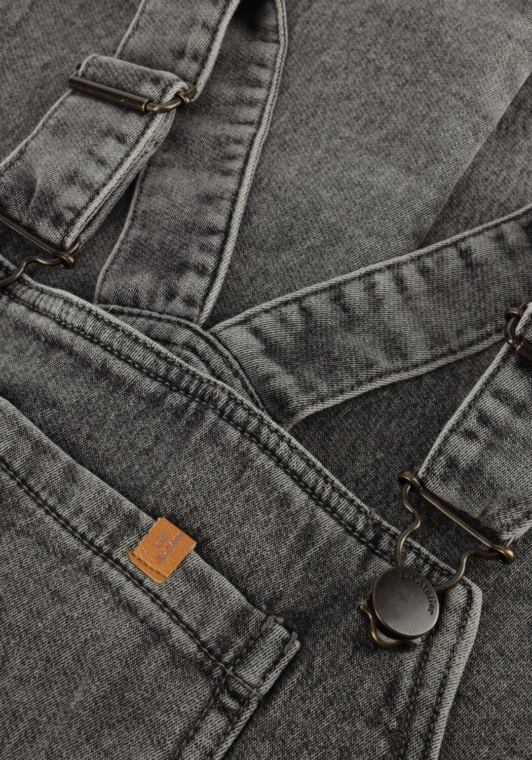 Dunkelgrau LIL' ATELIER Straight leg jeans NMMLULIA LOOSE DNM OVERALL 4017-CI LIL - large