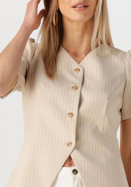 Sand NEO NOIR Blusen JULES PINSTRIPED BLOUSE - large