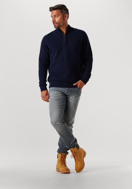 Dunkelblau BARBOUR Pullover GRANGETWON HALF ZIP KNITTED JUMPER - large