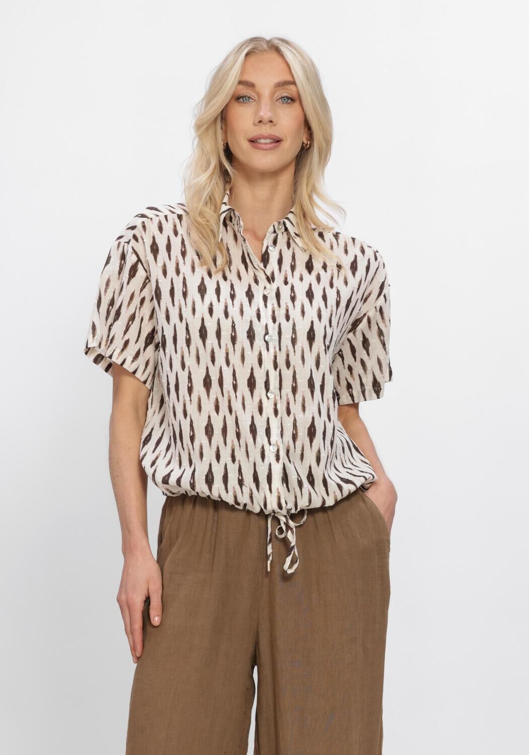 Nicht-gerade weiss NUKUS Blusen BRITT BLOUSE PRINT - large