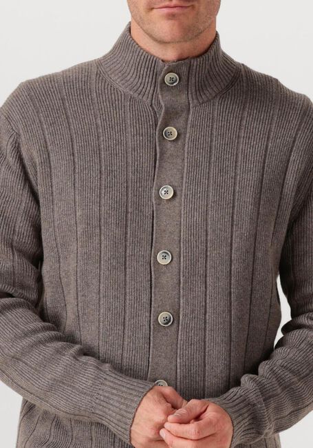 Taupe GENTILUOMO Strickjacke CARDIGAN 8 BUTTONS - large