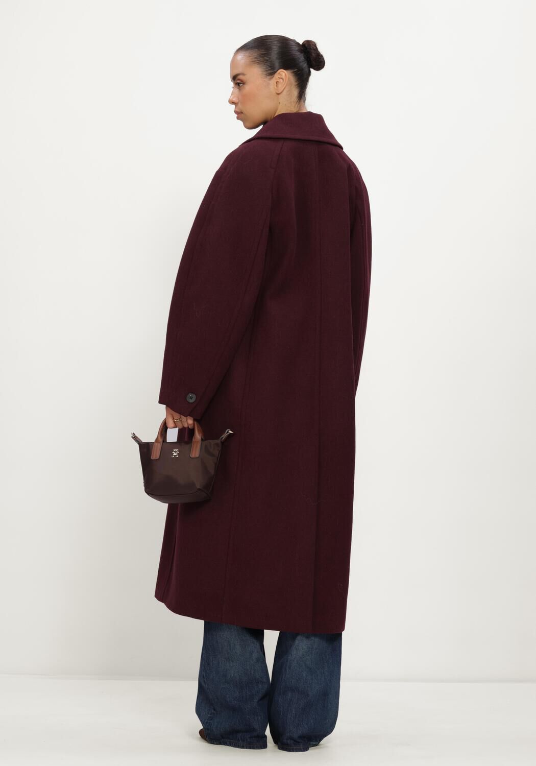 Bordeaux SELECTED WOMEN M&auml;ntel SLWVALERIE WOOL BLEND COAT - large