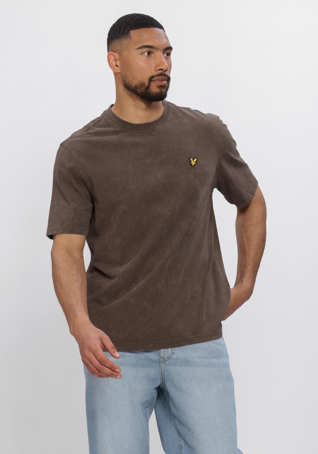 Schwarze LYLE & SCOTT T-shirt HEAVY LAUNDERED T-SHIRT - large