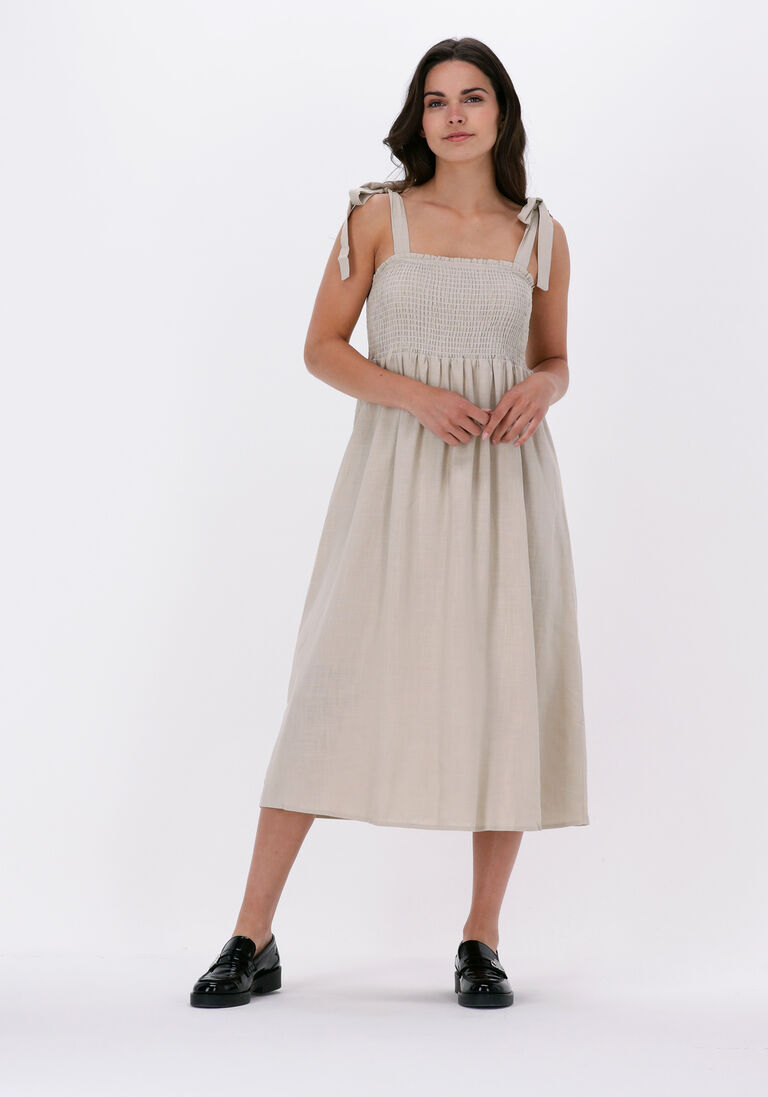 beige object midikleid nela s/l dress