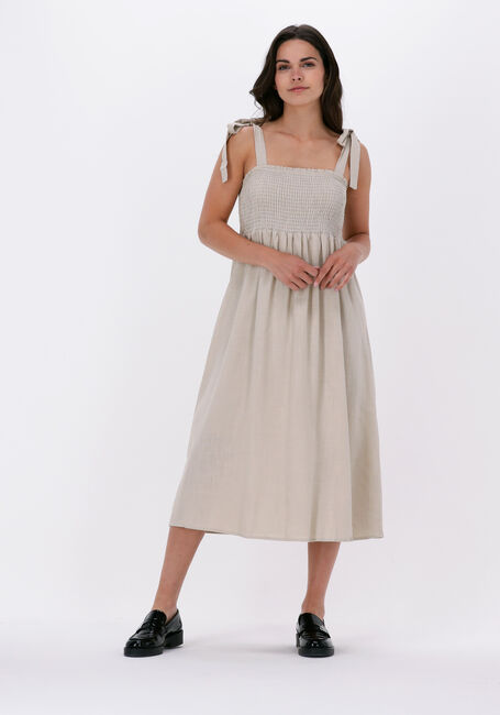 Beige OBJECT Midikleid NELA S/L DRESS - large