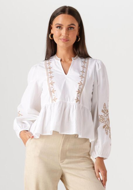 Weiße NEO NOIR Blusen GINIA EMB BLOUSE - large