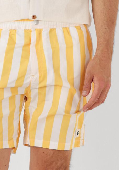 Gelbe SCOTCH & SODA Badehosen STRIPED MID-LENGTH SWIMSHORT - large