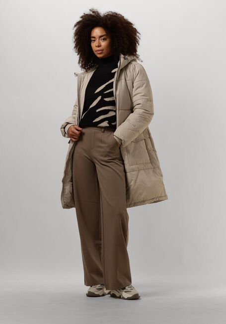 Beige OBJECT Wattierte Jack OBJZHANNA L/S LONG JACKET NOOS - large