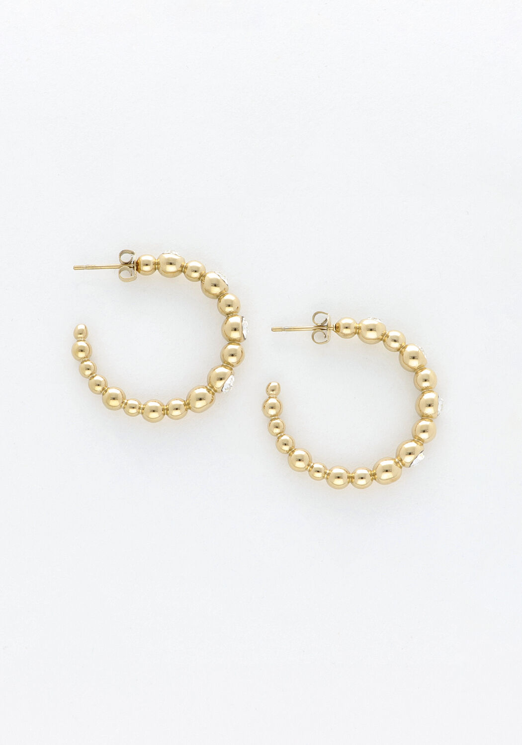 Goldfarbig NOTRE-V Ohrringe EARRING STONE CRYSTAL