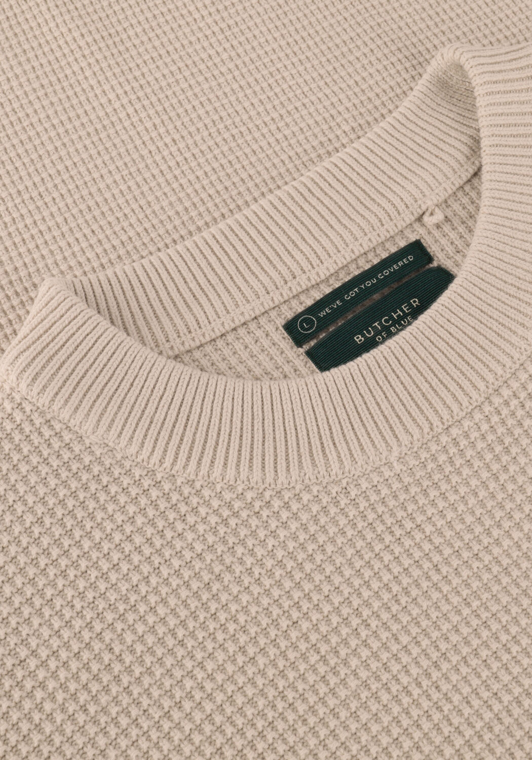 Beige BUTCHER OF BLUE Pullover SQUARE CREW - large