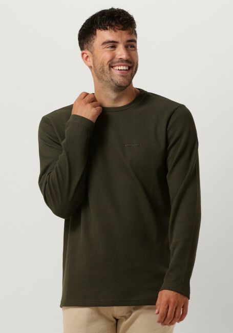 Dunkelgrün ANERKJENDT Langarmshirts AKSILO L/S WAFFLE EMB LS - large