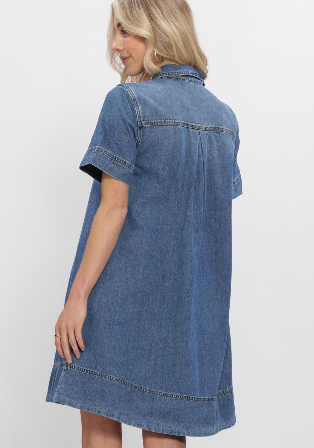 Blaue MSCH COPENHAGEN Kleider MSCHTURO ALENA 2/4 DRESS - large