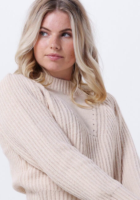 Beige SCOTCH & SODA Pullover CREWNECK PULLOVER WITH PUFFED SLEEVES - large