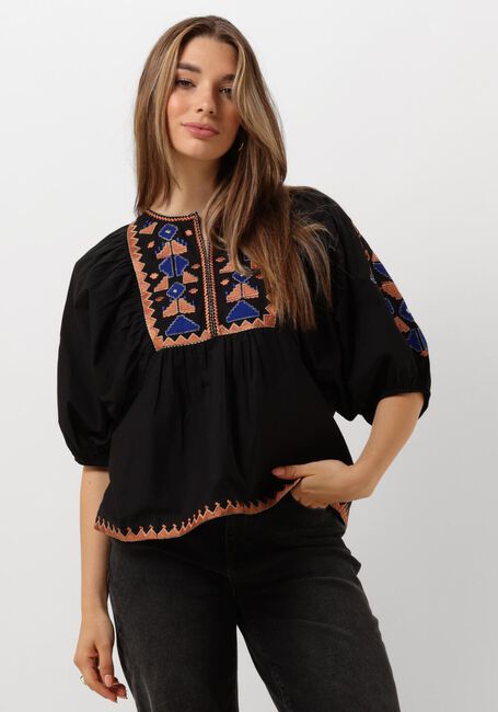 Schwarze BY-BAR Blusen GABIE EMBROIDERY BLOUSE - large