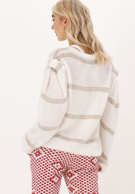 Ecru 10DAYS Pullover LUREX KNIT SWEATER STRIPES - large