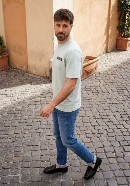 Hellblau BARBOUR T-shirt FROME RELAXED GRAPHIC - large