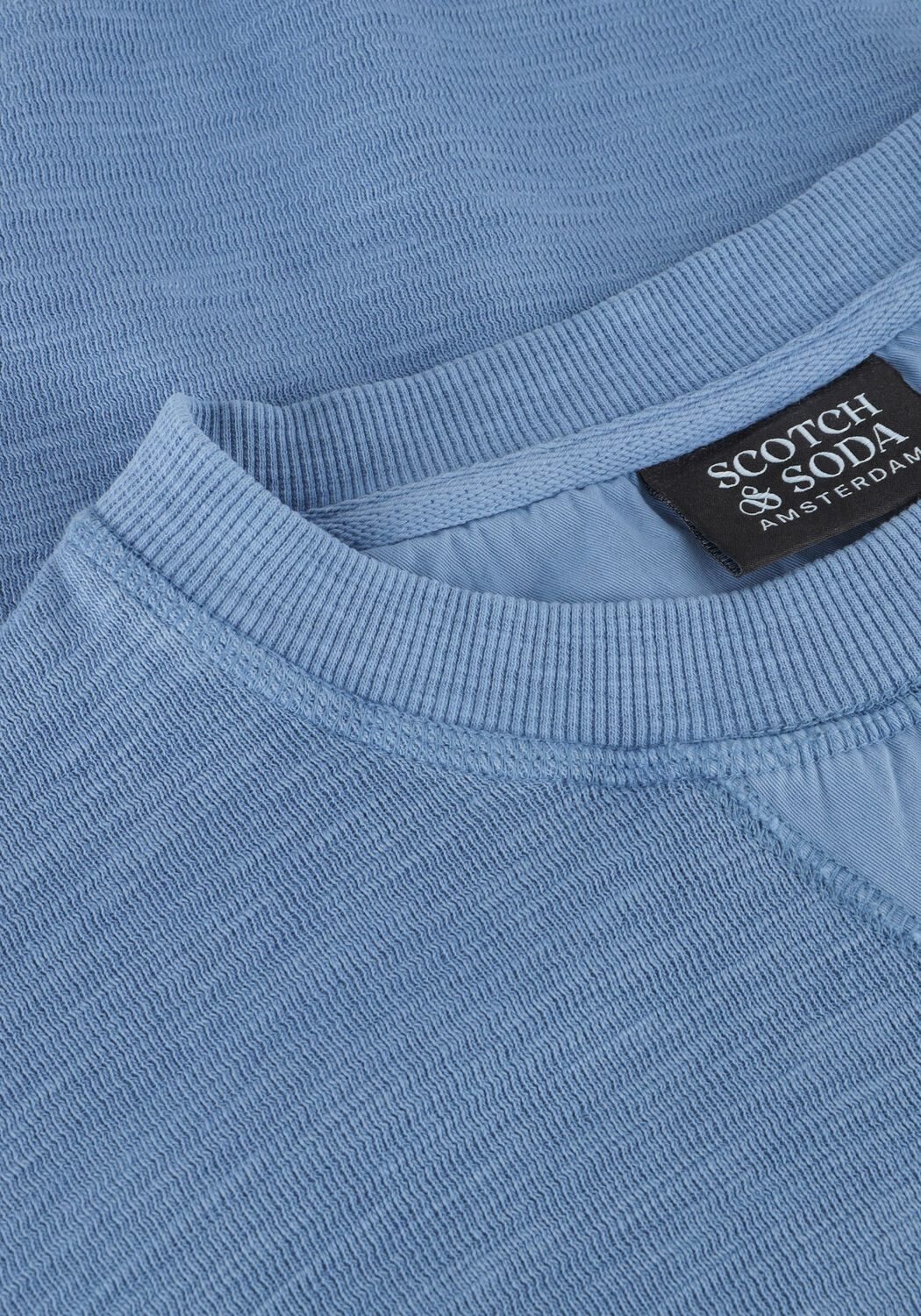 Blaue SCOTCH & SODA Sweatshirt GARMENT DYE STRUCTURED SWEATSHIRT - large