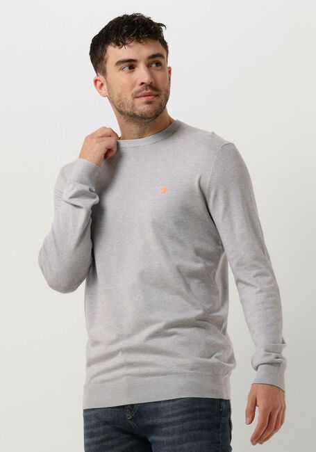 Graue SCOTCH & SODA Pullover ESSENTIALS - ECOVERO VISCOSE-BLEND CREWNECK PULLOVER - large