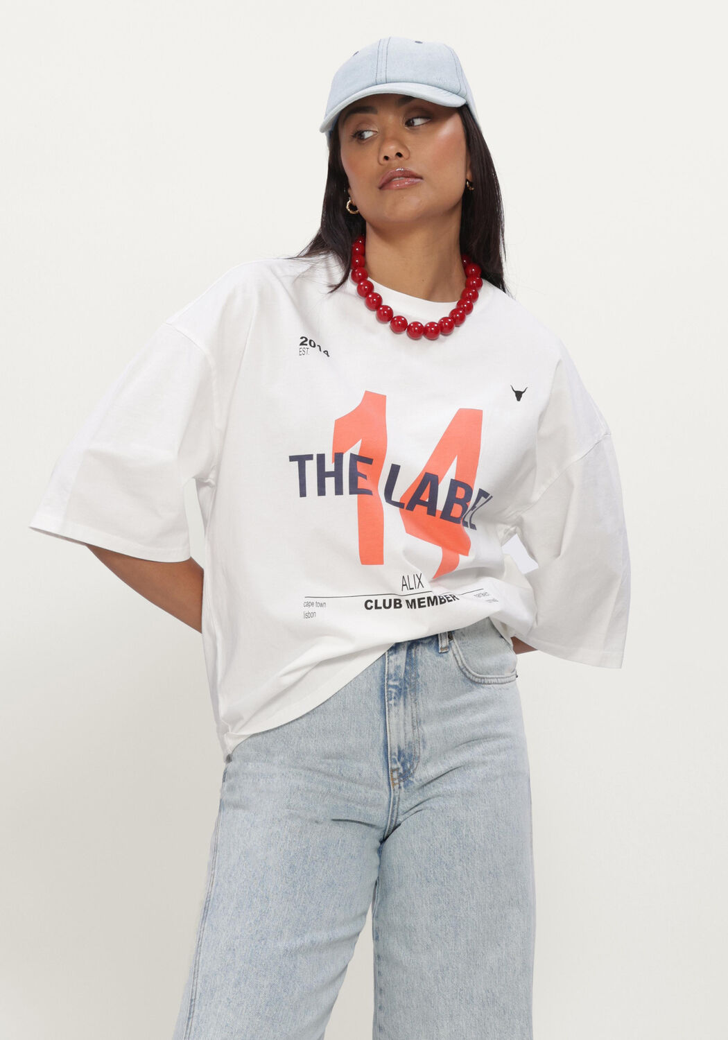Wei&szlig;e ALIX THE LABEL Tops & T-shirts LADIES KNITTED 14 THE LABEL T-SHIRT - large
