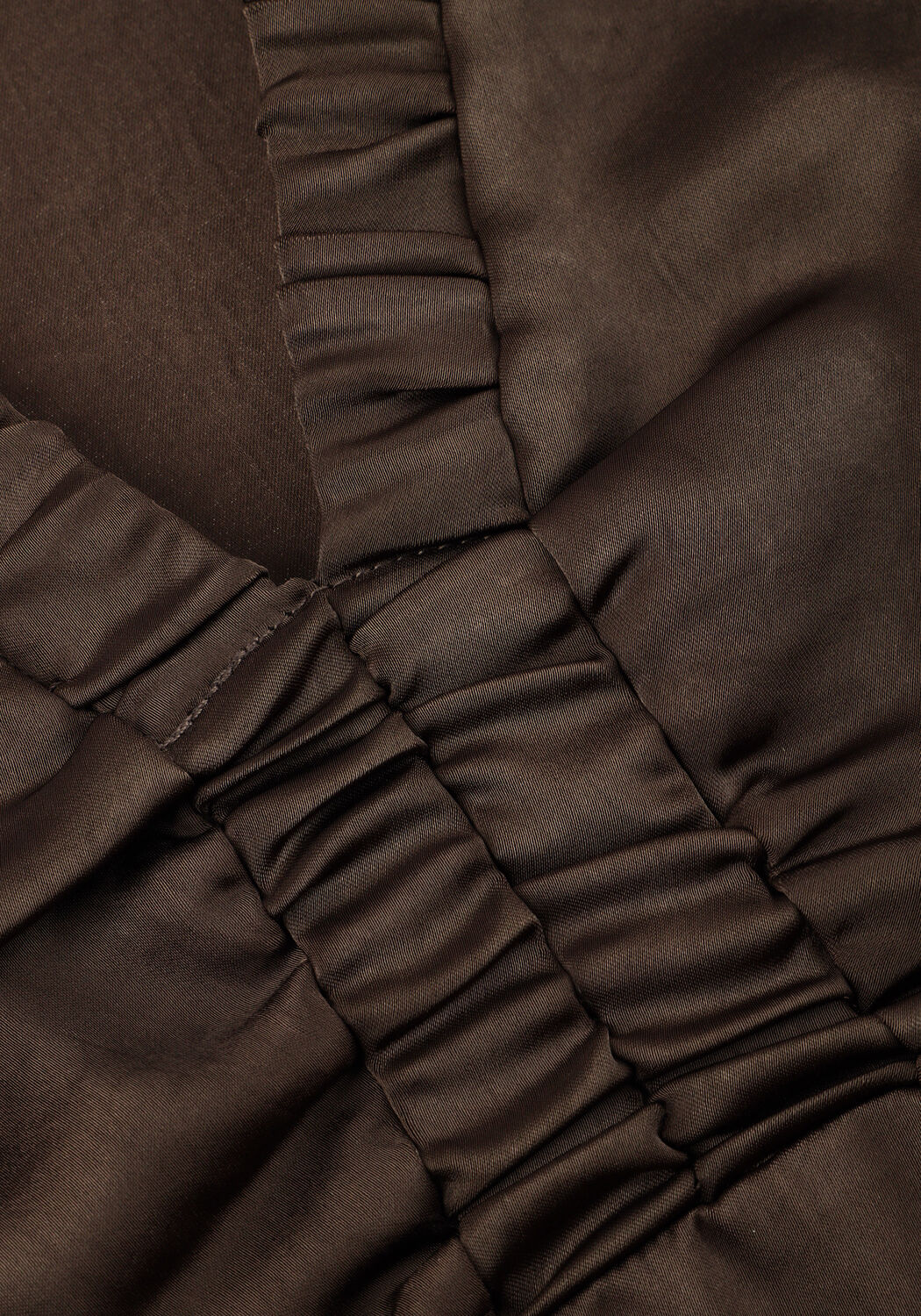 Braune NEO NOIR Midikleid ILLIANA HEAVY SATEEN DRESS - large