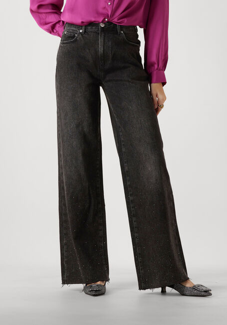 Schwarze CATWALK JUNKIE Straight leg jeans LOOSE FIT JEANS WITH METALLIC STRASS - large