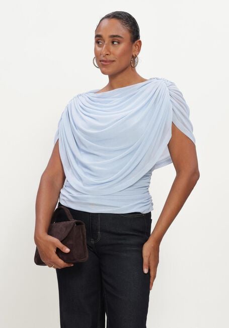 Hellblau NEO NOIR Top COTTUNA DRAPY MESH TOP - large