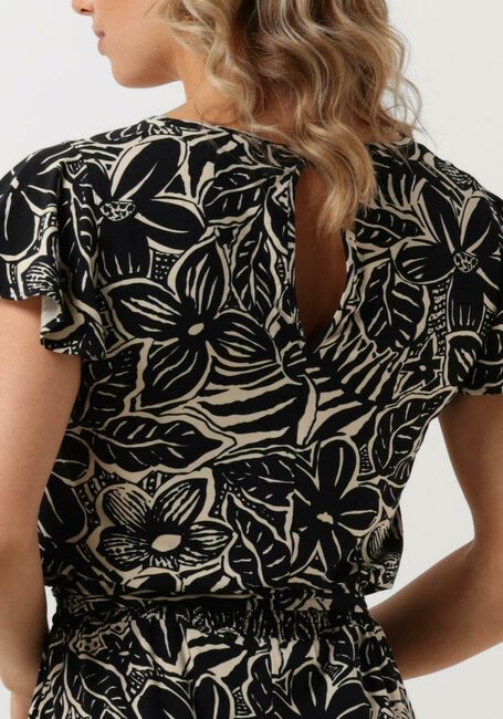 Schwarze JANSEN AMSTERDAM Jumpsuit VFB445 JERSEY PRINTED JUMPSUIT SQUARE NECKLINE - large