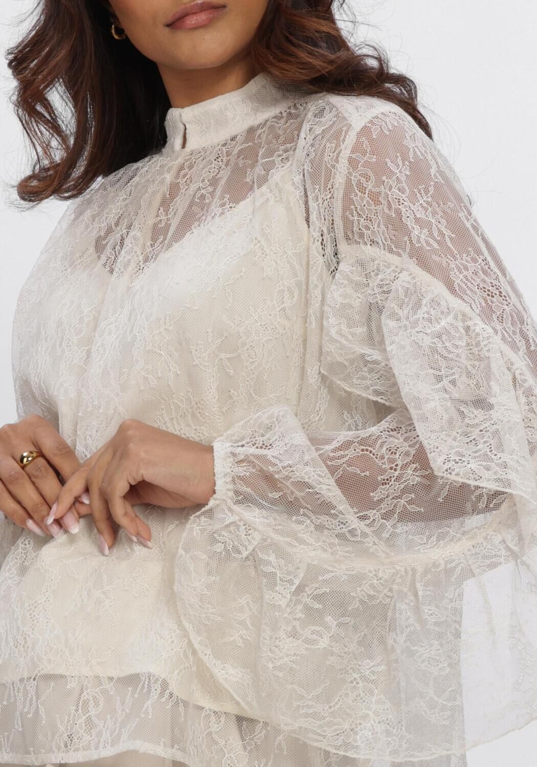 Beige SECOND FEMALE Blusen SYBELL LACE BLOUSE - large