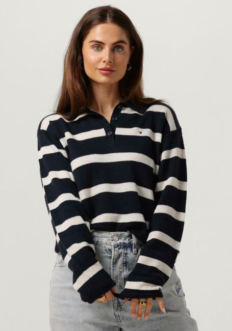 Dunkelblau TOMMY HILFIGER Polo-Shirt SOFT WOOL POLO-NK SWEATER - large