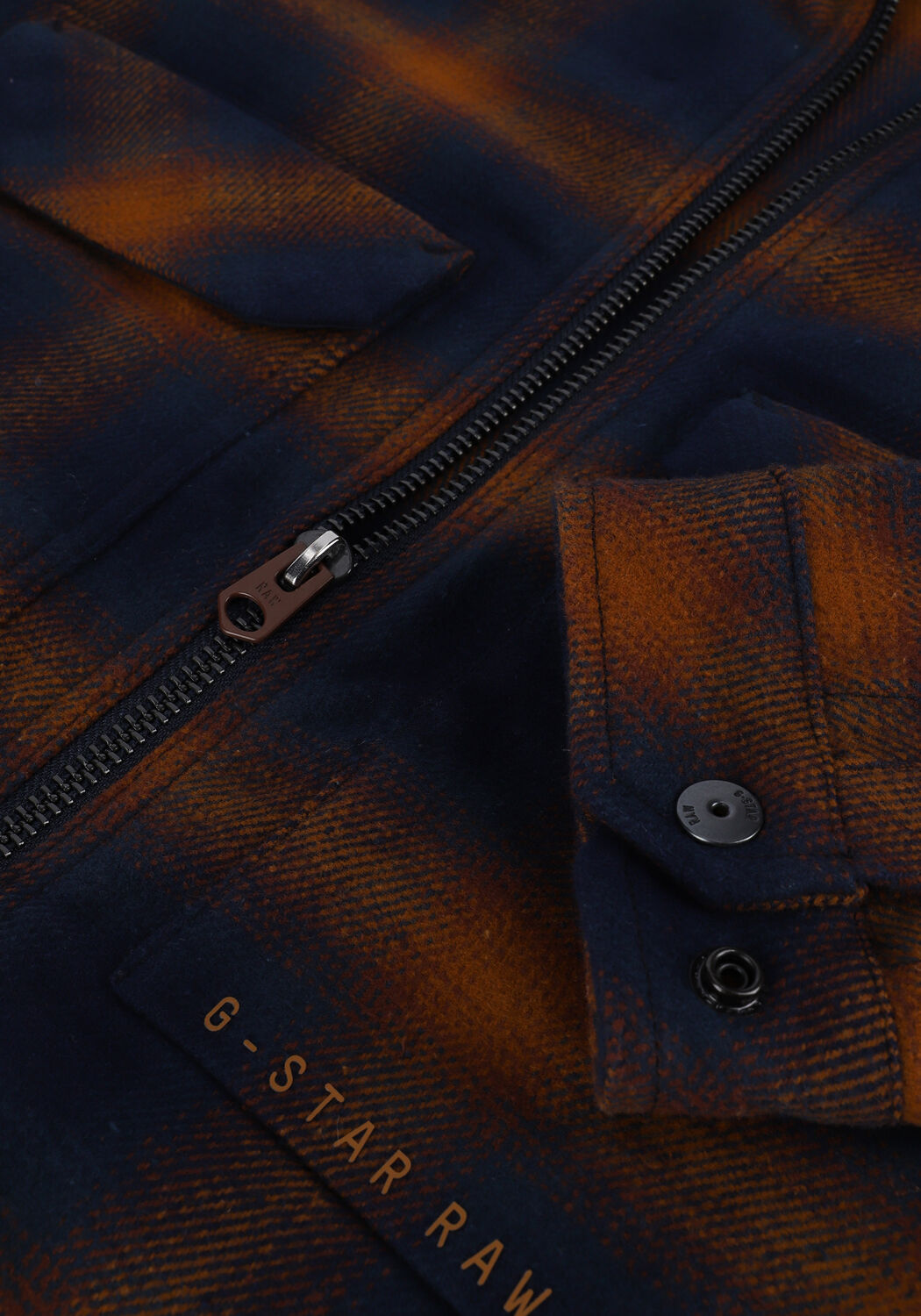 Dunkelblau G-STAR RAW Overshirt CHECK ZIP REG OVERSHIRT - large