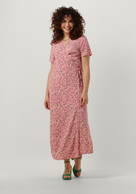Hell-Pink OBJECT Midikleid OBJEMA ELISE S/S LONG WRAP DRESS - large