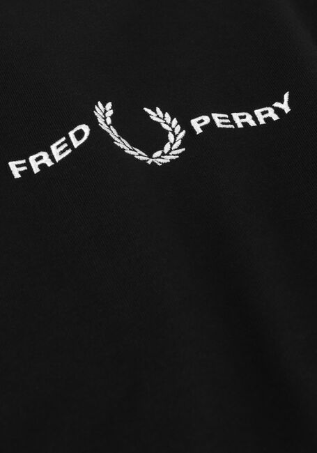 Schwarze FRED PERRY T-shirt EMBROIDERED T-SHIRT - large