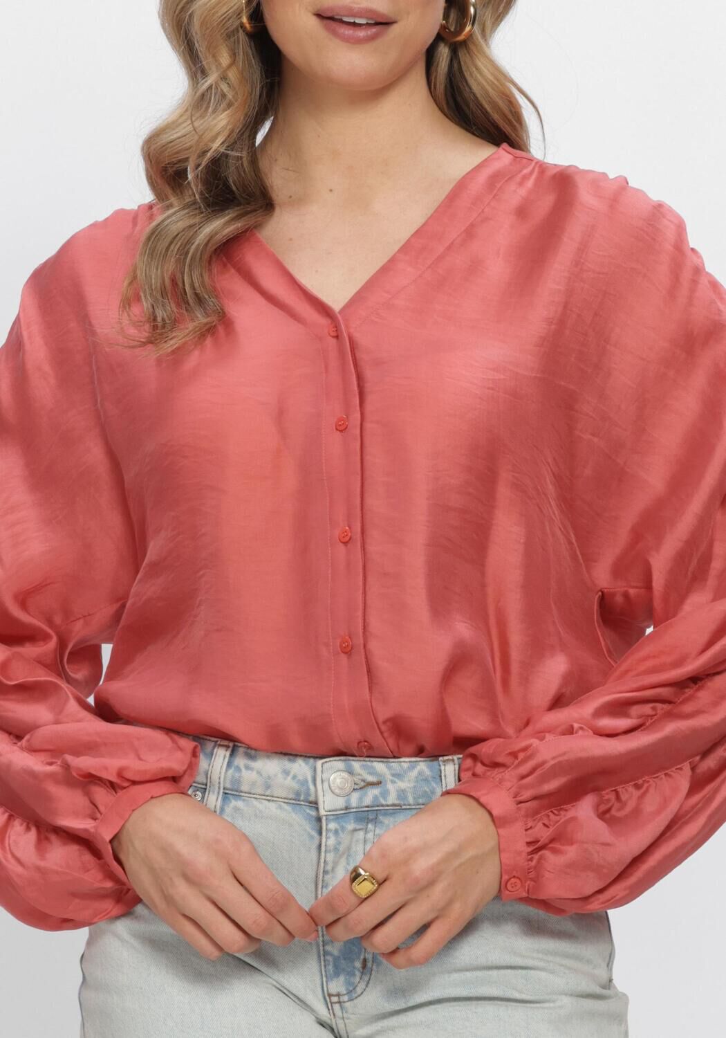 Hell-Pink MSCH COPENHAGEN Blusen MSCHRAMONA RIKKELIA VOLUME SHIRT - large