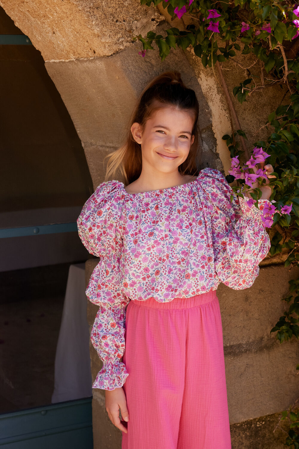 Rosane Salty Stitch Top BALLON TOP - FLOWER - large