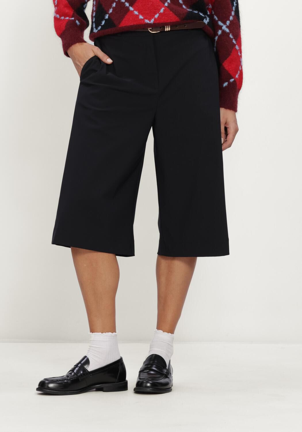 Schwarze STUDIO ANNELOES Culottes Betty bermuda trousers - large