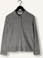 Graue SELECTED WOMEN Polo-Shirt SLFTHEA LS KNIT MERINO COLLAR NECK Graue SELECTED WOMEN Polo-Shirt SLFTHEA LS KNIT MERINO COLLAR NECK - medium